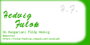 hedvig fulop business card